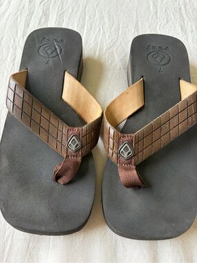 Reef Brown and Black Women's Mosaic-Style Flip Flops